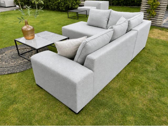Tuinhoekbank allweather & coffeetable, puglia & piemonte, light grey, 2026 - afbeelding 3 van  4