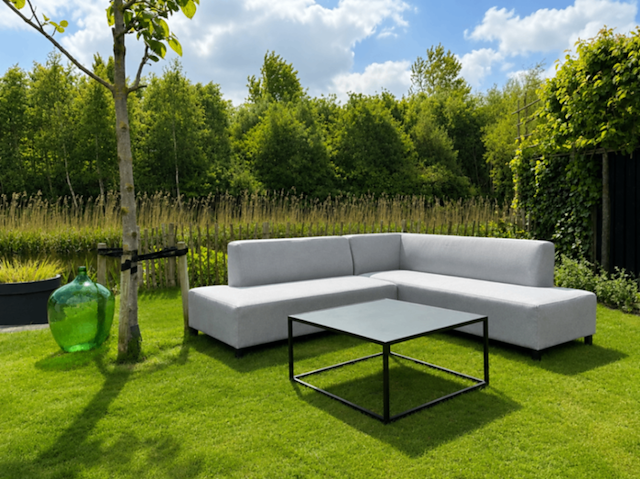 Tuinhoekbank allweather & coffeetable, umbria & piemonte, light grey, 2026 - afbeelding 1 van  2