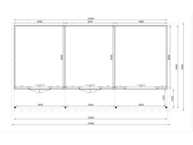 Tuinhuis bouwpakket 1200x650cm in douglas - afbeelding 4 van  12