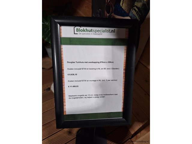 Tuinhuis (douglas) met overkapping - 670x250cm - afbeelding 10 van  10