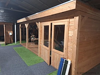 Tuinhuis (douglas) met overkapping - 670x250cm