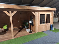 Tuinhuis (douglas) met overkapping - 670x250cm - afbeelding 3 van  10