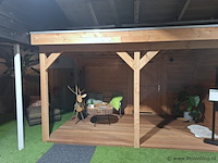 Tuinhuis (douglas) met overkapping - 670x250cm - afbeelding 5 van  10