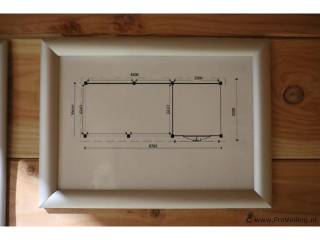 Tuinhuis (douglas) met overkapping - 670x250cm - afbeelding 8 van  16