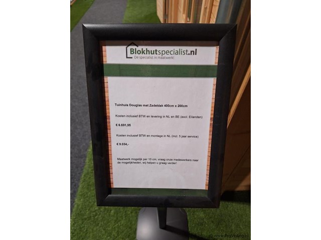Tuinhuis (douglas) met zadeldak - 400x200cm - afbeelding 12 van  12