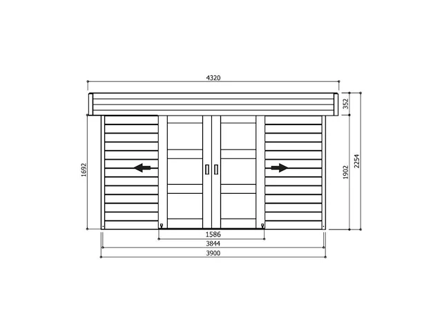 Tuinhuis malmo - afbeelding 2 van  3