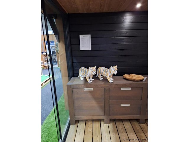 Tuinhuis met glazen schuifwanden - 540x320x247 cm - afbeelding 10 van  12