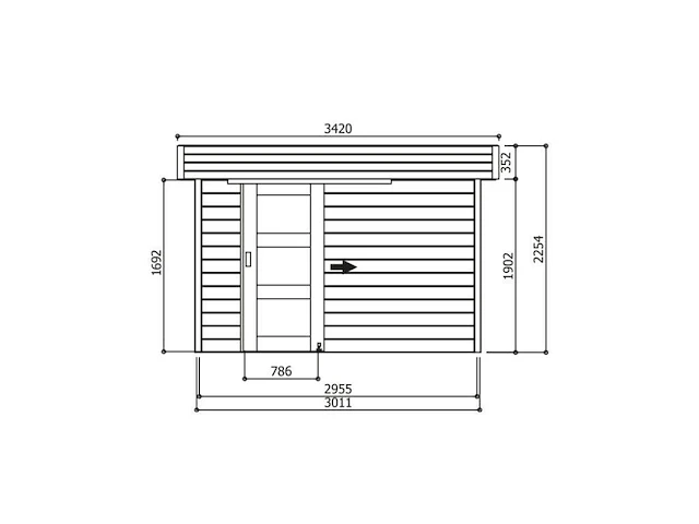 Tuinhuis oslo - afbeelding 2 van  3