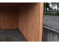 Tuinhuis triple-profiel met overkapping 295x600x240 cm - afbeelding 10 van  14