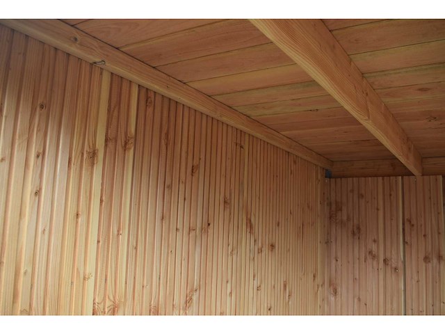 Tuinhuis triple-profiel met overkapping 295x600x240 cm - afbeelding 3 van  12