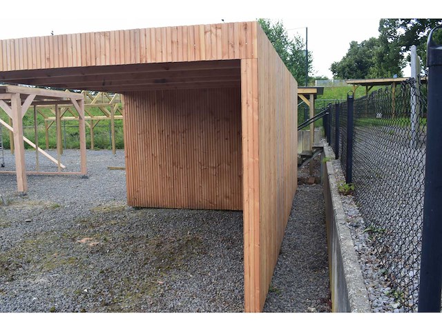 Tuinhuis triple-profiel met overkapping 350x550x240 cm - afbeelding 2 van  14