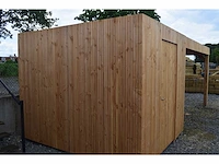 Tuinhuis triple-profiel met overkapping 350x550x240 cm - afbeelding 12 van  14