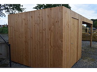Tuinhuis triple-profiel met overkapping 350x700x240 cm - afbeelding 12 van  14