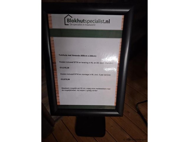 Tuinhuis (vuren) met veranda - 600x240cm - afbeelding 10 van  10