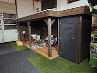 Tuinhuis (vuren) met veranda - 600x240cm