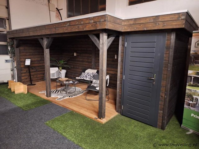 Tuinhuis (vuren) met veranda - 600x240cm - afbeelding 2 van  10