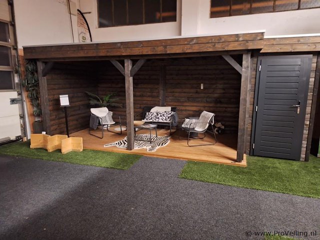 Tuinhuis (vuren) met veranda - 600x240cm - afbeelding 4 van  10