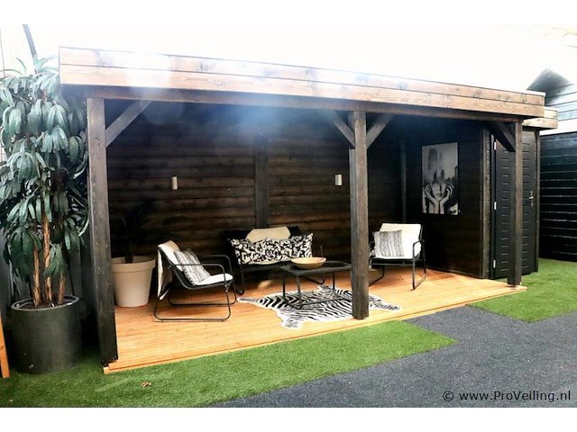 Tuinhuis (vuren) met veranda - 600x240cm - afbeelding 3 van  22