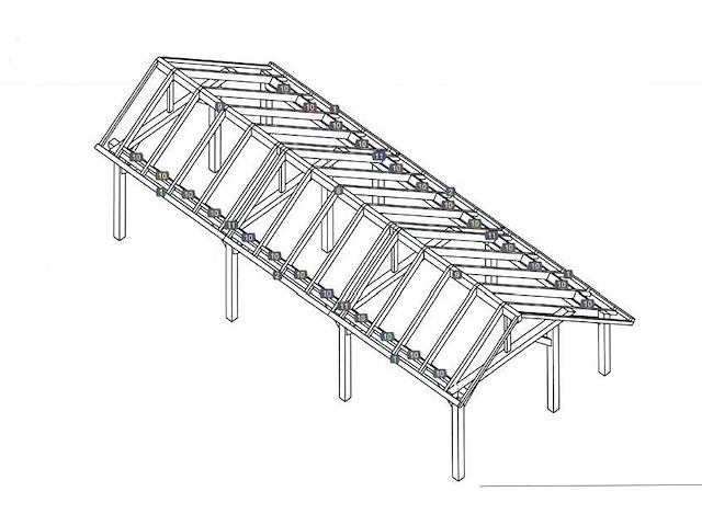 Tuinhuisfabriek - 3325 - constructie kapschuur 9 x 4 - afbeelding 1 van  3
