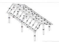 Tuinhuisfabriek - 3340 - constructie kapschuur 6000 x 3500 - afbeelding 1 van  3
