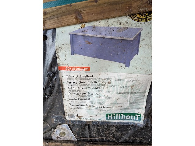 Tuinkist, 1x tuinkast en diversen, hillhout - afbeelding 3 van  8