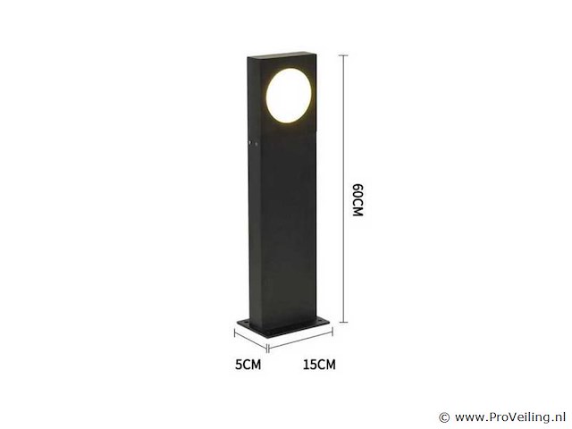 Tuinlamp - 10w – 60 cm – 3500k warm wit – sla-53 (x4) - afbeelding 4 van  5