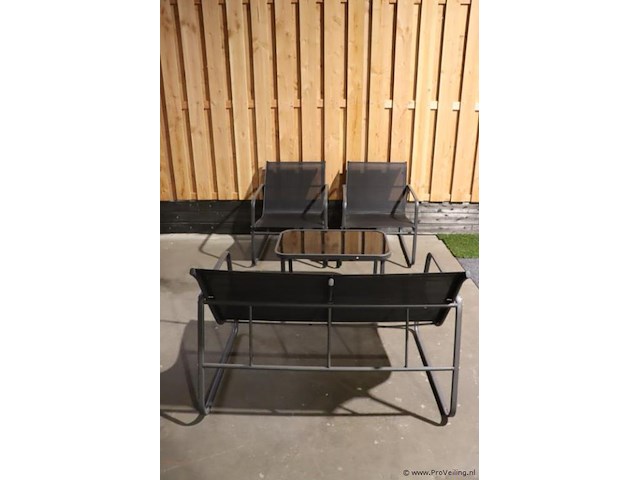 Tuinmeubelset (tafel, bankje & 2 stoelen) - afbeelding 1 van  11