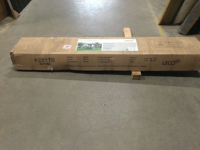 Tuinpaviljoen met stalen frame en zijwanden, leco, grijs / lichtgrijs / antraciet - afbeelding 2 van  8