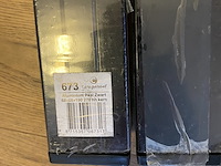 Tuinpoort met 2 palen, composiet, grijs / chroom - afbeelding 2 van  6