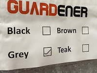 Tuinpoort met 2 palen, composiet, grijs / chroom - afbeelding 5 van  6