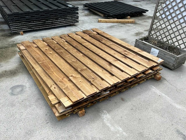 Tuinscherm grenen 180x180 cm (4x) - afbeelding 3 van  7