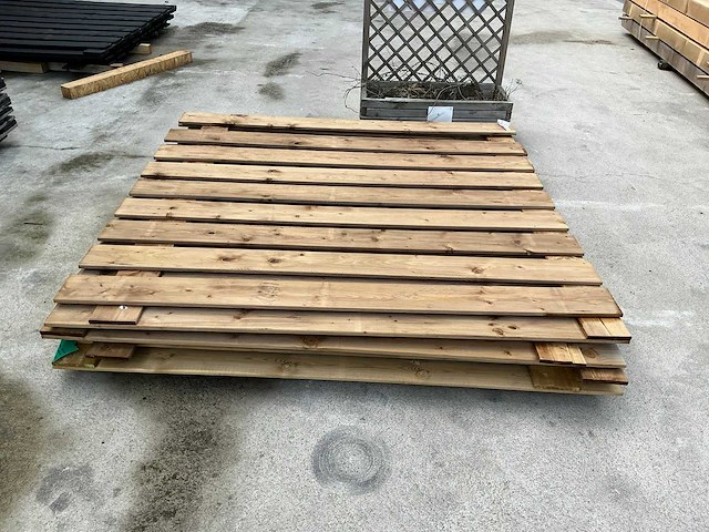Tuinscherm grenen 180x180 cm (4x) - afbeelding 4 van  7