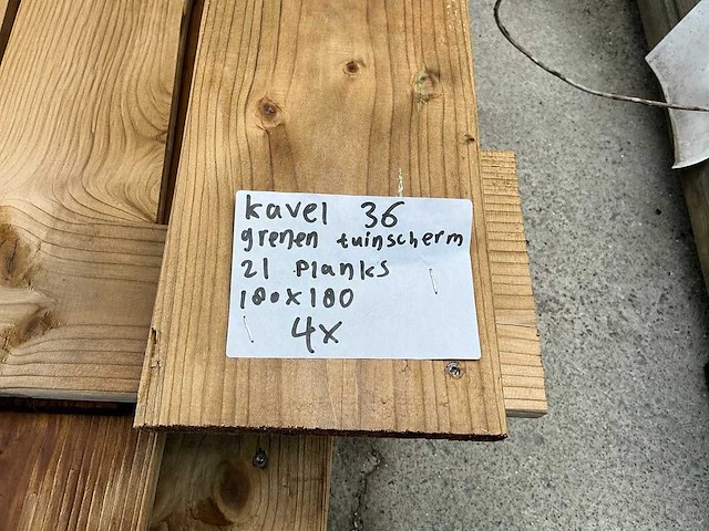 Tuinscherm grenen 180x180 cm (4x) - afbeelding 7 van  7