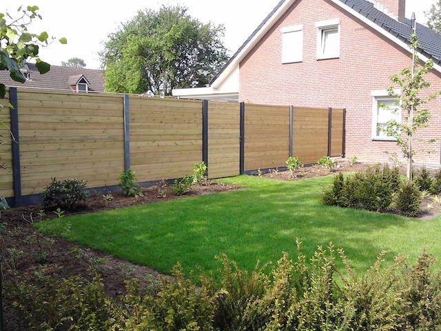 Tuinschutting massief - 17m x 190/205 cm - afbeelding 1 van  7