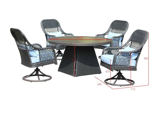 Tuinset - vonato - solaro blue - 0 - 5-delig - afbeelding 3 van  3