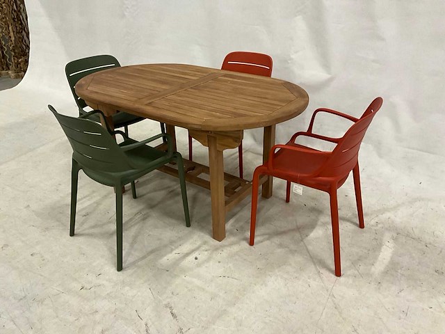 Tuinset 150 cm met 4 stoelen - afbeelding 1 van  3