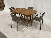 Tuinset 150 cm met 4 stoelen - afbeelding 1 van  3