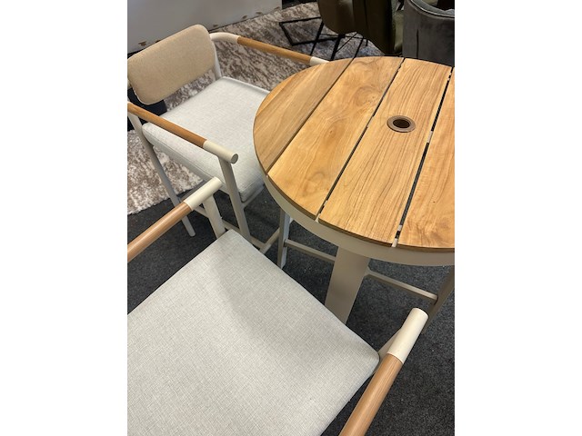 Tuinset bari, aluminium & teak - afbeelding 3 van  9