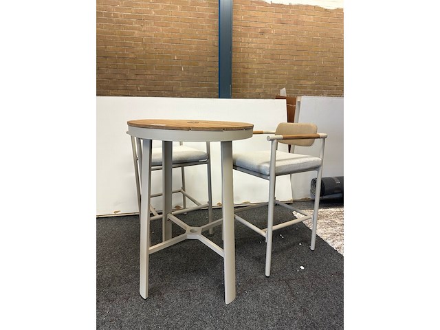 Tuinset bari, aluminium & teak - afbeelding 6 van  9