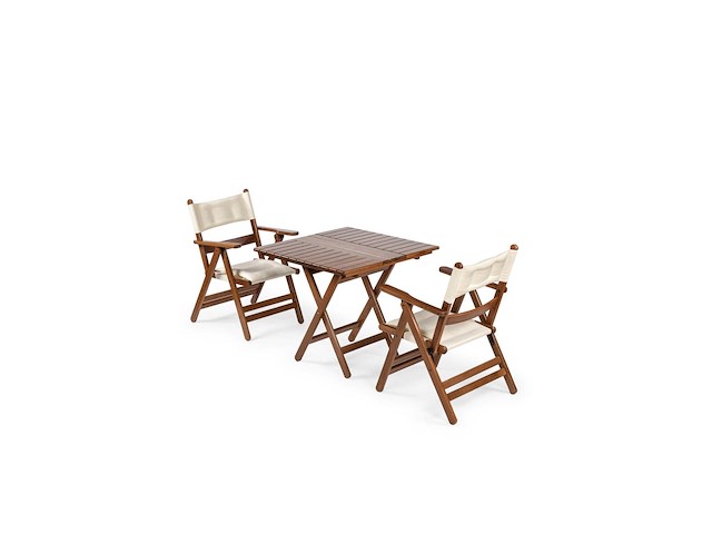 Tuinset, bas, walnoot, creme - afbeelding 1 van  4