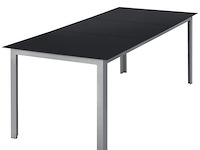 Tuinset / eetset milano 9-delig zilver/grijs - afbeelding 5 van  13