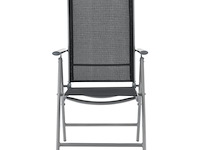 Tuinset / eetset milano 9-delig zilver/grijs - afbeelding 12 van  13