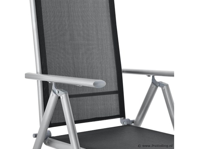 Tuinset / eetset milano 9-delig zilver/grijs - afbeelding 3 van  13