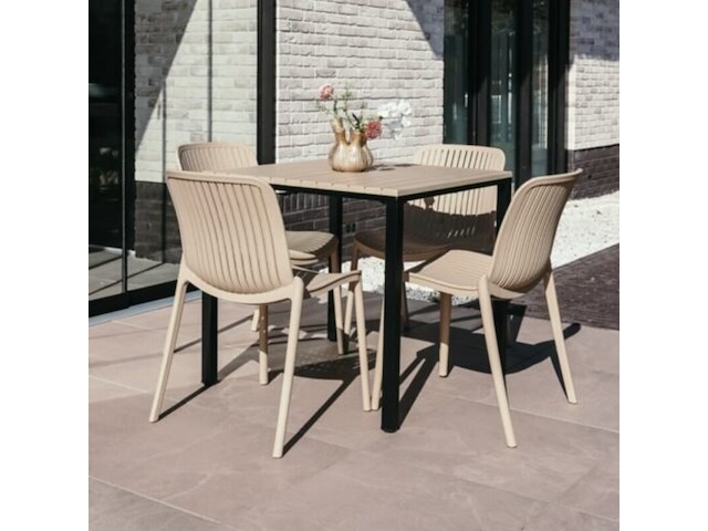 Tuinset gabi, 1x tuintafel veronique, 4x tuinstoel gabi - afbeelding 1 van  3