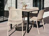 Tuinset garil, 4x tuinstoel garil, 1x tafel veronique, blauw - afbeelding 2 van  3