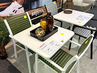 Tuinset jim 2 stoel 1 tafel wit, groen - afbeelding 1 van  7