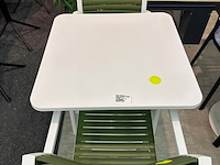 Tuinset jim 2 stoel 1 tafel wit, groen - afbeelding 3 van  7