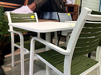 Tuinset jim 2 stoel 1 tafel wit, groen - afbeelding 5 van  7