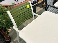 Tuinset jim 2 stoel 1 tafel wit, groen - afbeelding 7 van  7