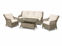 Tuinset, midye double colour, bruin, licht grijs - afbeelding 1 van  4